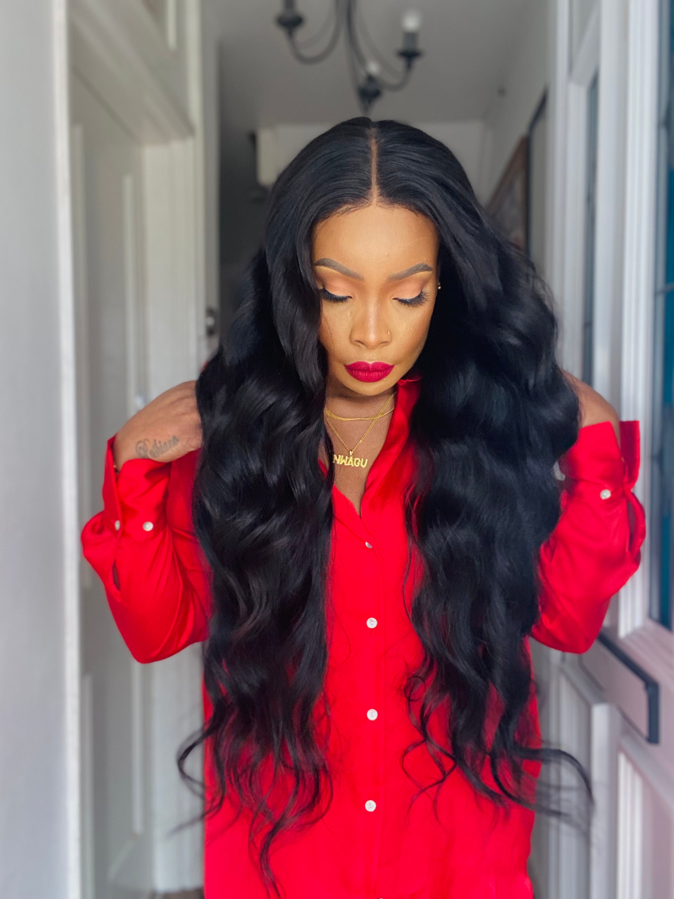 GLUELESS 5 X 5 TRANSPARENT CLOSURE WIG