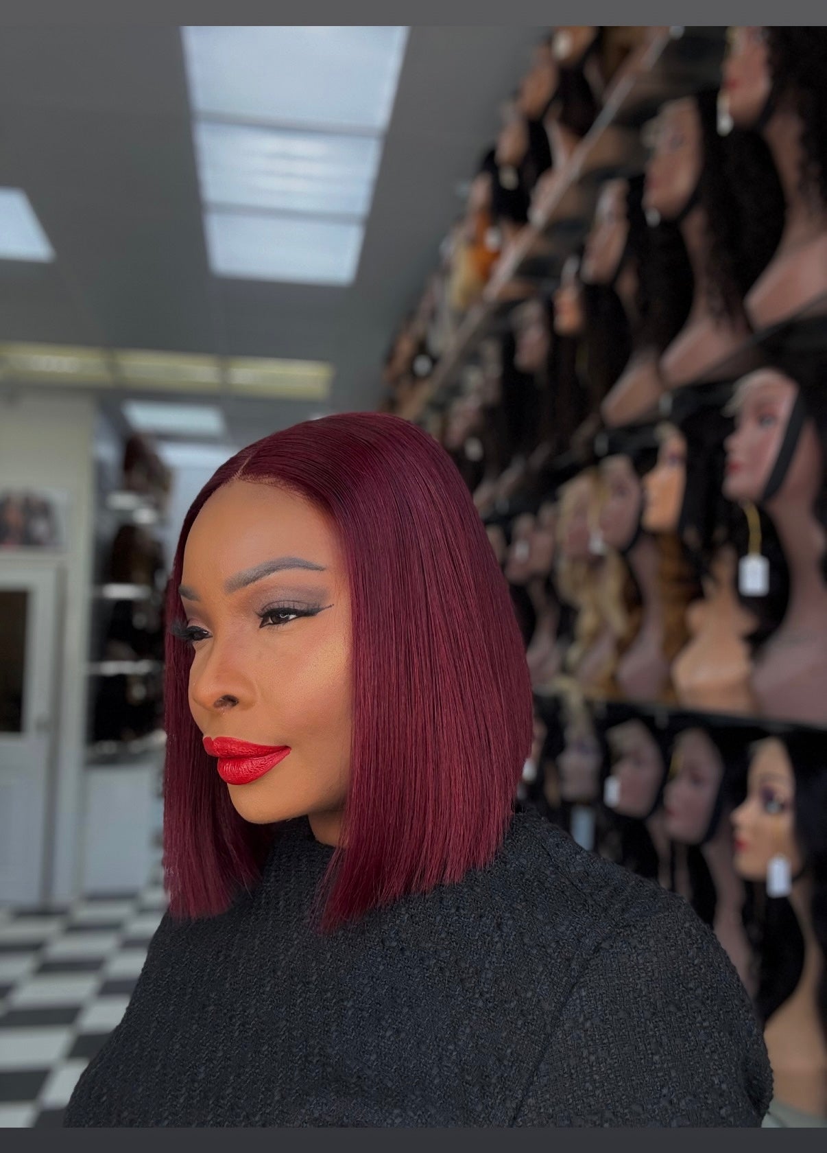 5 x 5 DOUBLE DRAWN BURGUNDY