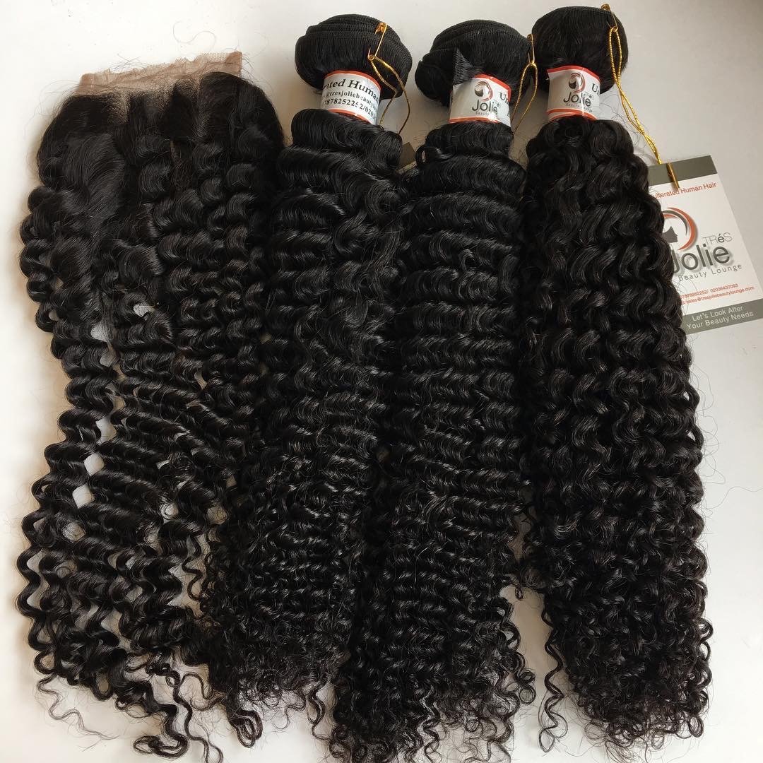 KINKY 3 BUNDLES & CLOSURE